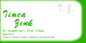 timea zink business card